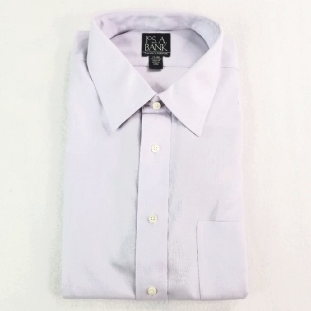 NWT Jos. A.‎ Bank Traveler's Collection Light Purple 17-35 Long Sleeve Shirt